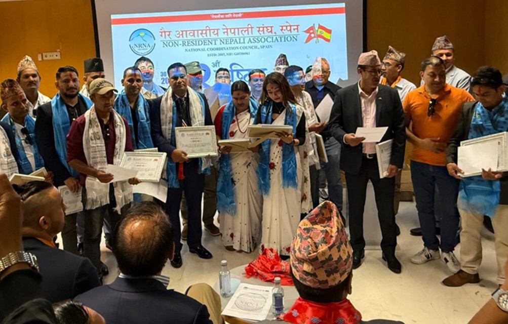 एनआरएनए स्पेनको अध्यक्षतामा सन्तोष श्रेष्ठ निर्वाचित